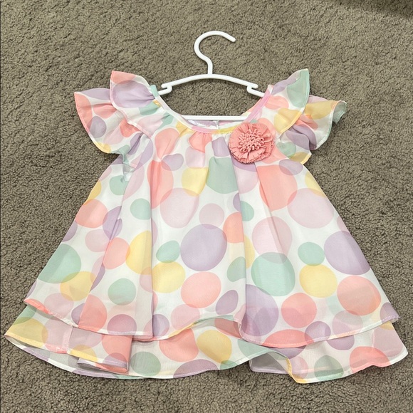 Flowy Pastel Ruffled Top - Picture 1 of 4